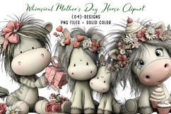 Whimsical Mother's Day Horse Clipart Product Image 1