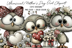 Whimsical Mother's Day Owl Clipart Product Image 1