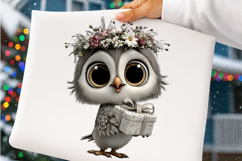 Whimsical Mother's Day Owl Clipart - Mother's Day Owl Png Product Image 2