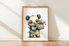 Whimsical Mother's Day Panda Clipart Product Image 3