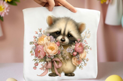 Whimsical Mother's Day Raccoon Clipart Product Image 2