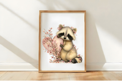 Whimsical Mother's Day Raccoon Clipart Product Image 3