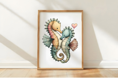 Whimsical Mother's Day Seahorse Clipart Product Image 3