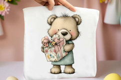 Whimsical Mother's Day Teddy Bear Clipart Product Image 2