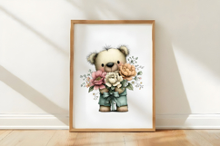 Whimsical Mother's Day Teddy Bear Clipart Product Image 3