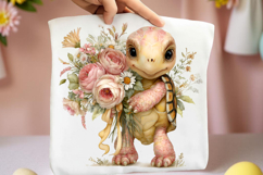 Whimsical Mother's Day Turtle Clipart Product Image 2