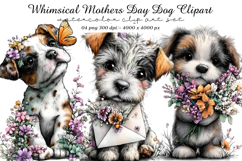 Whimsical Mothers Day Dog Clipart Product Image 1
