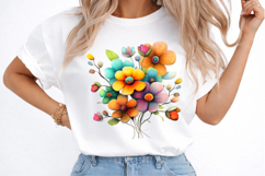 Whimsical Mothers Day Flower Clipart Product Image 3