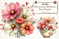 Whimsical Mothers Day Flower Clipart Product Image 1