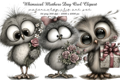 Whimsical Mothers Day Owl Clipart Product Image 1
