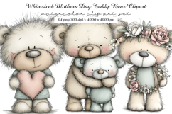 Whimsical Mothers Day Teddy Bear Clipart Product Image 1
