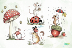 Whimsical Mouse Clipart PNG Product Image 1