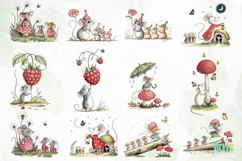 Whimsical Mouse Clipart PNG Product Image 7