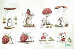 Whimsical Mouse Clipart PNG Product Image 5
