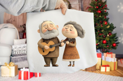 Whimsical Old Couple Valentine Day Clipart Product Image 2