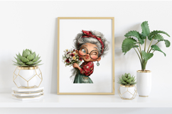Whimsical Old Lady Birthday Clipart Product Image 2