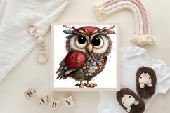 Whimsical Owls Spring Clipart Product Image 3