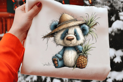 Whimsical Panda Tropical Summer Clipart Product Image 2