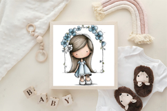 Whimsical Pastel Flower Girls Clipart Product Image 3