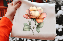 Whimsical Pastel Rose Flower Clipart Product Image 2