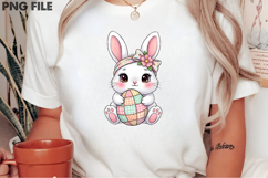 Whimsical Patchwork Easter Bunny PNG Product Image 2