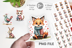 Whimsical Patchwork Pets Sticker Product Image 1
