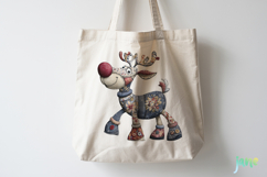 Whimsical Patchwork Reindeer Clipart Product Image 2