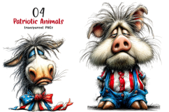 Whimsical Patriotic Animals Clipart Product Image 1