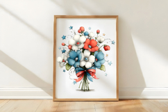 Whimsical Patriotic Bouquet Clipart Product Image 2