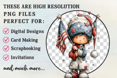 Whimsical Patriotic Boy Clipart Product Image 2