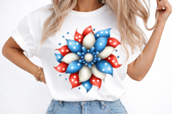 Whimsical Patriotic Flower Clipart Product Image 3