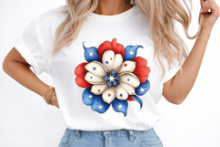 Whimsical Patriotic Flower Clipart Product Image 3