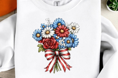Whimsical Patriotic Flowers Clipart Product Image 2