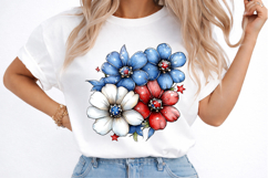 Whimsical Patriotic Flowers Clipart Product Image 3