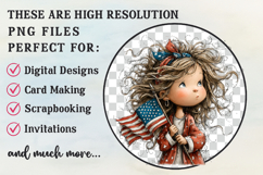 Whimsical Patriotic Girl Clipart Product Image 2