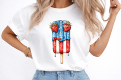 Whimsical Patriotic Ice Cream Clipart Product Image 3