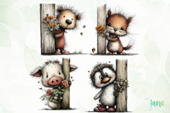 Whimsical Peek-a-Boo Woodland Animals Product Image 1
