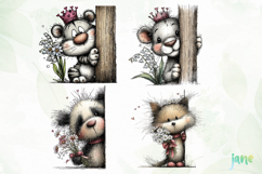 Whimsical Peek-a-Boo Woodland Animals Product Image 1