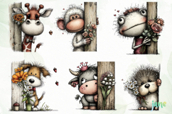 Whimsical Peek-a-Boo Woodland Animals Product Image 6