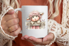 Whimsical Peeking Farm Animals Clipart Product Image 3