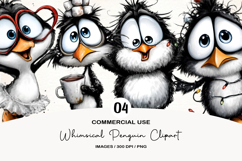 Whimsical Penguin Clipart Product Image 1