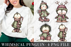 Whimsical Penguin Clipart Sublimation Product Image 1