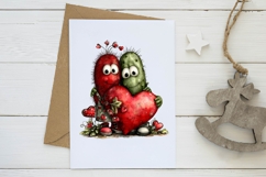 whimsical pickle valentines clipart Product Image 2