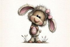 Whimsical Pink Easter Lamb Clipart Product Image 2