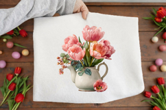 Whimsical Pink Flowers Spring Clipart Product Image 3