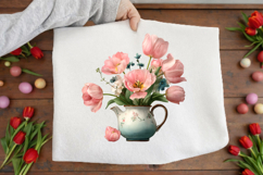 Whimsical Pink Flowers Spring Clipart Product Image 3