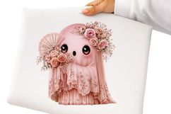 Whimsical Pink Ghost Clipart Product Image 2