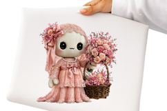 Whimsical Pink Ghost Clipart Product Image 2
