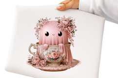 Whimsical Pink Ghost Clipart Product Image 2