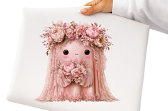Whimsical Pink Ghost Clipart Product Image 2